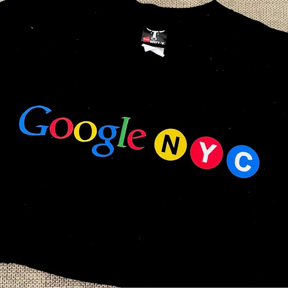 Hanes Black Cotton T-Shirt perfect condition heavy weight cotton.subway motif - Picture 1 of 5